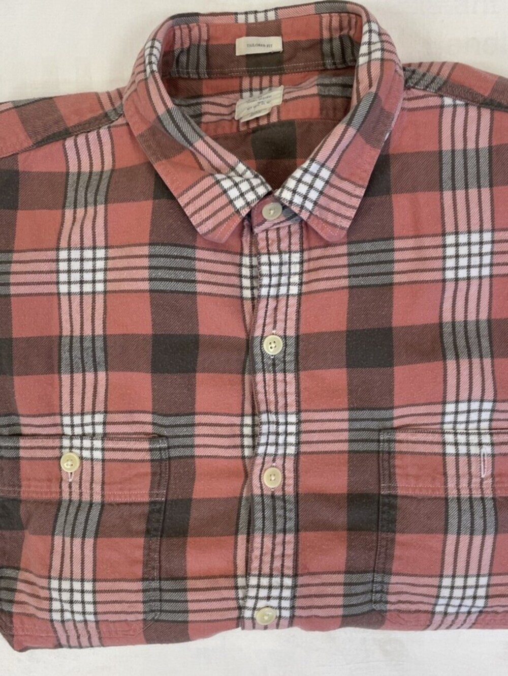 J. CREW Vintage Flannel Check Chores Shirt Pink (Multi) XL
